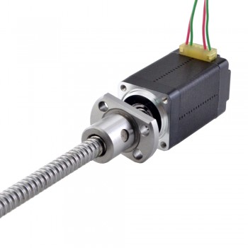 Silnik krokowy liniowy NEMA 8 z zewnętrzną śrubą kulową 8E15S0504BAM5-150RS skok na obrót 1mm skok 150mm