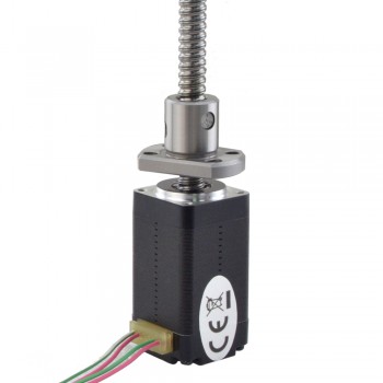 Silnik krokowy liniowy NEMA 8 z zewnętrzną śrubą kulową 8E15S0504BAM5-150RS skok na obrót 1mm skok 150mm