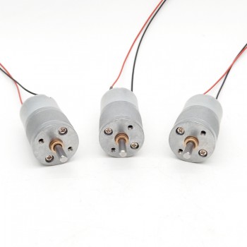 20 szt. Motoreduktor szczotkowy DC z magnesami trwałymi GM25-320SH Φ25mm 6V/12V z przekładnią walcową o przełożeniu 4–499:1
