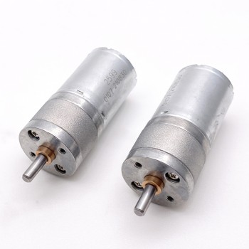 20 szt. Motoreduktor szczotkowy DC z magnesami trwałymi GM25-370CA Φ24,4mm 6V/12V z przekładnią walcową