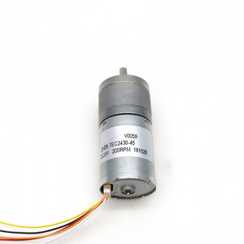 20 szt. Motoreduktor szczotkowy DC z magnesami trwałymi GM25-TEC2430 Φ25mm 12V/24V z przekładnią walcową o przełożeniu 4–499:1