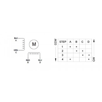 Silnik krokowy Nema 17 17HS13-0404S1 12V 1,8 stopnia 26Ncm 4 przewody