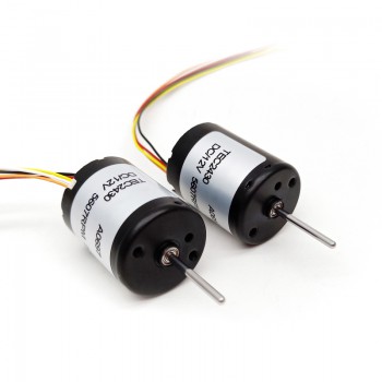 20 szt. Silnik bezszczotkowy BLDC 12V/24V Φ22,4 mm TEC2430 4500 obr./min 3W 0,05 kg/cm wał 2 mm