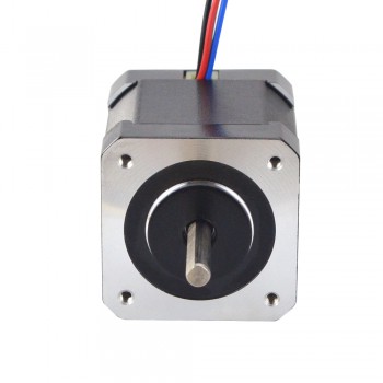 Silnik krokowy Nema 17 z pełnym wałem D-cut 17HM19-2004S1 0,9 stopnia 46 Ncm 2,9 V 4 przewody