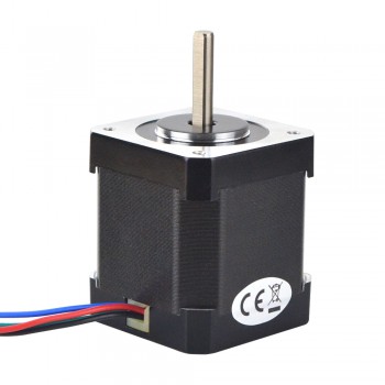 Silnik krokowy Nema 17 z pełnym wałem D-cut 17HM19-2004S1 0,9 stopnia 46 Ncm 2,9 V 4 przewody