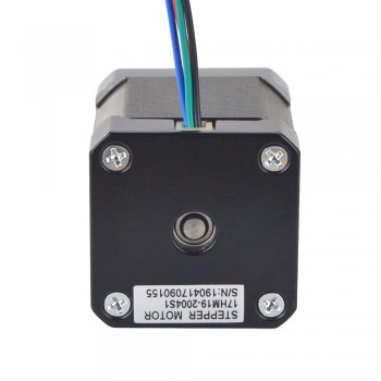 Silnik krokowy Nema 17 z pełnym wałem D-cut 17HM19-2004S1 0,9 stopnia 46 Ncm 2,9 V 4 przewody