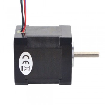 Silnik krokowy Nema 17 z pełnym wałem D-cut 17HM19-2004S1 0,9 stopnia 46 Ncm 2,9 V 4 przewody