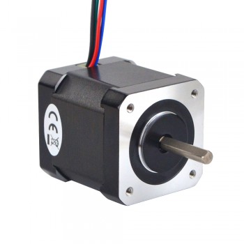 Silnik krokowy Nema 17 z pełnym wałem D-cut 17HM19-2004S1 0,9 stopnia 46 Ncm 2,9 V 4 przewody