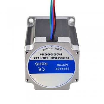 Silnik krokowy Nema 23 serii E 23HE30-2804S 1,8 stopnia 1,9 Nm 2,8 A 3,2 V 4 przewody