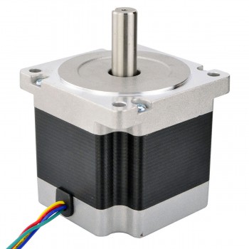 Silnik krokowy Nema 34 34HS31-5504S 4,5 Nm, wałek klinowy, 4 przewody