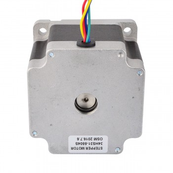 Silnik krokowy Nema 34 34HS31-5504S 4,5 Nm, wałek klinowy, 4 przewody