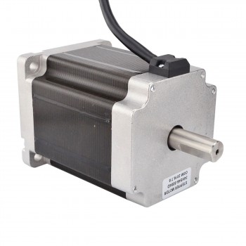 Silnik krokowy Nema 34 z podwójnym wałem 34HS46-5004D 8,5 Nm 5 V 4 przewody
