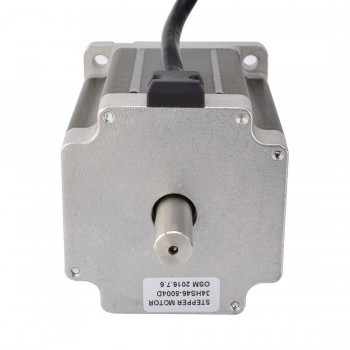 Silnik krokowy Nema 34 z podwójnym wałem 34HS46-5004D 8,5 Nm 5 V 4 przewody