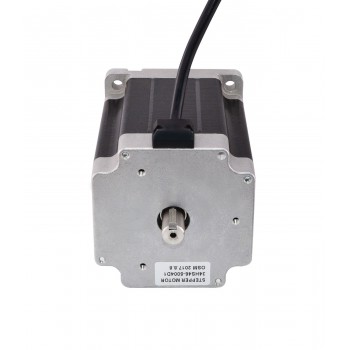 Silnik krokowy Nema 34 z podwójnym wałem 34HS46-5004D1 8,5 Nm 5 V 4 przewody