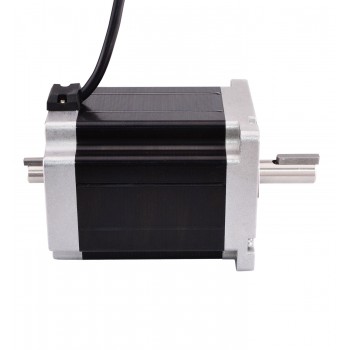 Silnik krokowy Nema 34 z podwójnym wałem 34HS46-5004D1 8,5 Nm 5 V 4 przewody