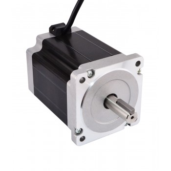 Silnik krokowy Nema 34 z podwójnym wałem 34HS46-5004D1 8,5 Nm 5 V 4 przewody