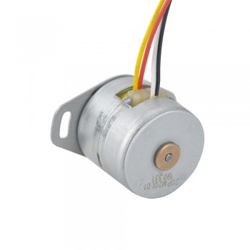 Silnik krokowy obrotowy PM Φ20x18.2mm 20PM20L01 18 stopni 5,88 mN.m 0,5 A 4 przewody