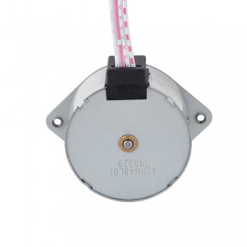 Silnik krokowy obrotowy PM Φ42x23.5mm 42PM48L01 7,5 stopnia 68,6 mNm 0,6 A 4 przewody