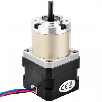 Silnik krokowy z przekładnią Nema 17 L=33mm 17HS13-0404S-PG27 z przekładnią planetarną 27:1