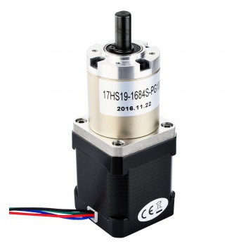Silnik krokowy z przekładnią Nema 17 L=48mm 17HS19-1684S-PG100 z przekładnią planetarną 100:1