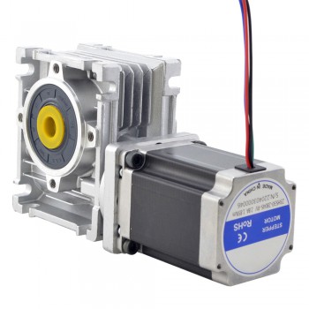 Silnik krokowy z przekładnią ślimakową Nema 23 23HS45-4204S-RV30-G7.5 L=113mm z przekładnią 7,5:1