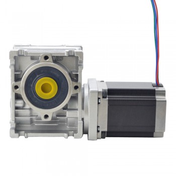 Silnik krokowy z przekładnią ślimakową Nema 23 23HS45-4204S-RV30-G7.5 L=113mm z przekładnią 7,5:1